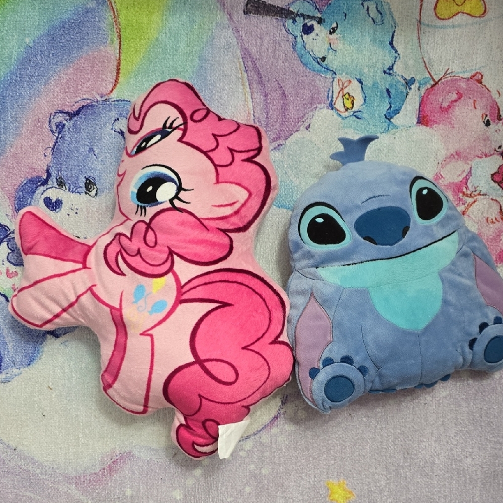 Pinkie Pie And Disney Stitch Pillows (Lot #5)